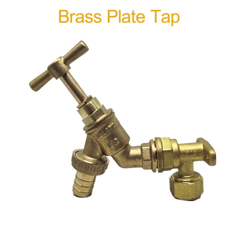 1/2" Outside Tap Kit Brass Wall Plate Elbow for Garden Hose Fitting