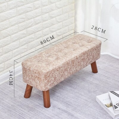 Massief Houten Schoenen Kruk Lange Bank Kruk Houten Lage Kruk Woonkamer Klein Bankje Meubels Accent Stoelen Voor Woonkamer leisure: Long honey pomelo