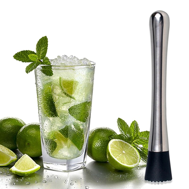 1Pc Cocktail Muddler Stainless Steel Muddler DIY Drink Muddler for Mojito Cocktail Crushed Ice Mint Fruit Muddler Wine Bar Tools