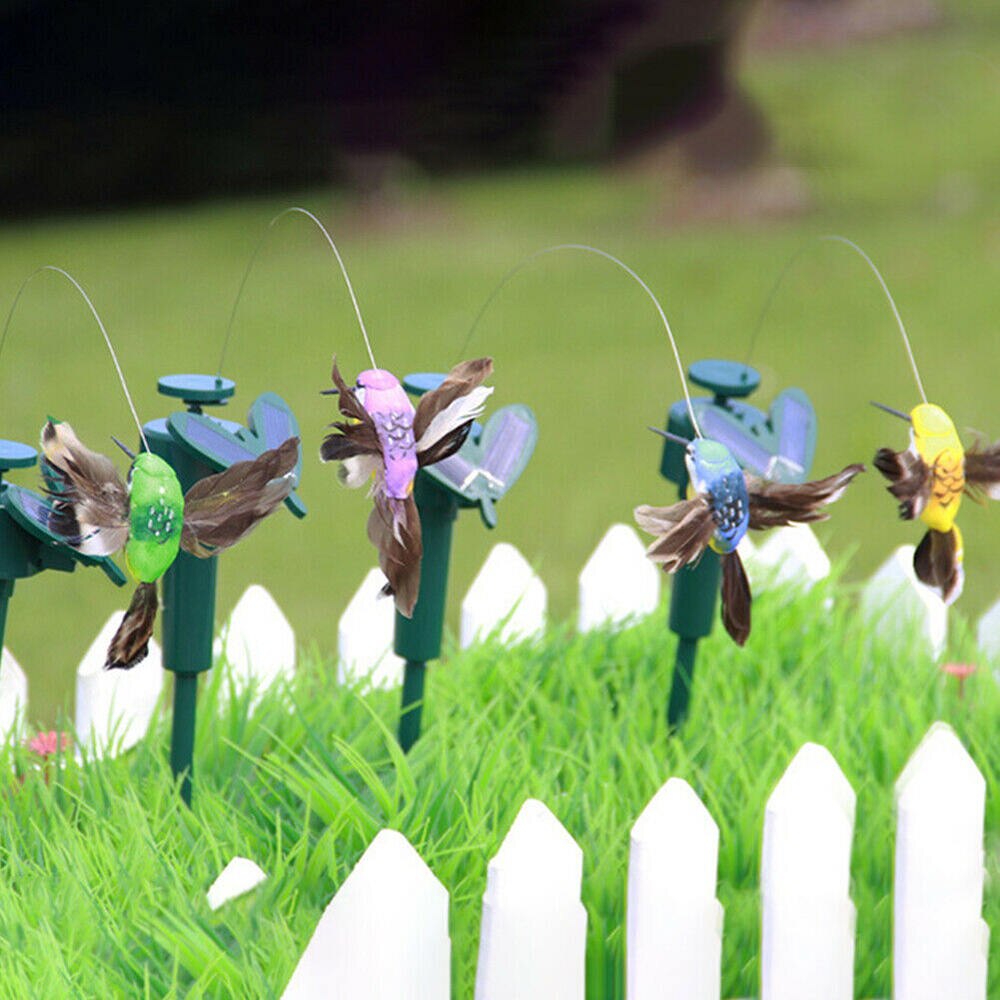Creatieve Simulatie Vlinders Solar Power Dancing Vliegende Kolibrie Trillingen Dancing Flying Tuin Decoratie