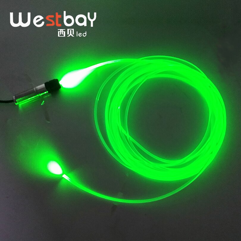 Westbay 3W Optic Fiber Light Engine Kit 3.0mm*2m Transparent Fiber DC12V Mini LED Optical Fiber Light Car Decoration Christmas
