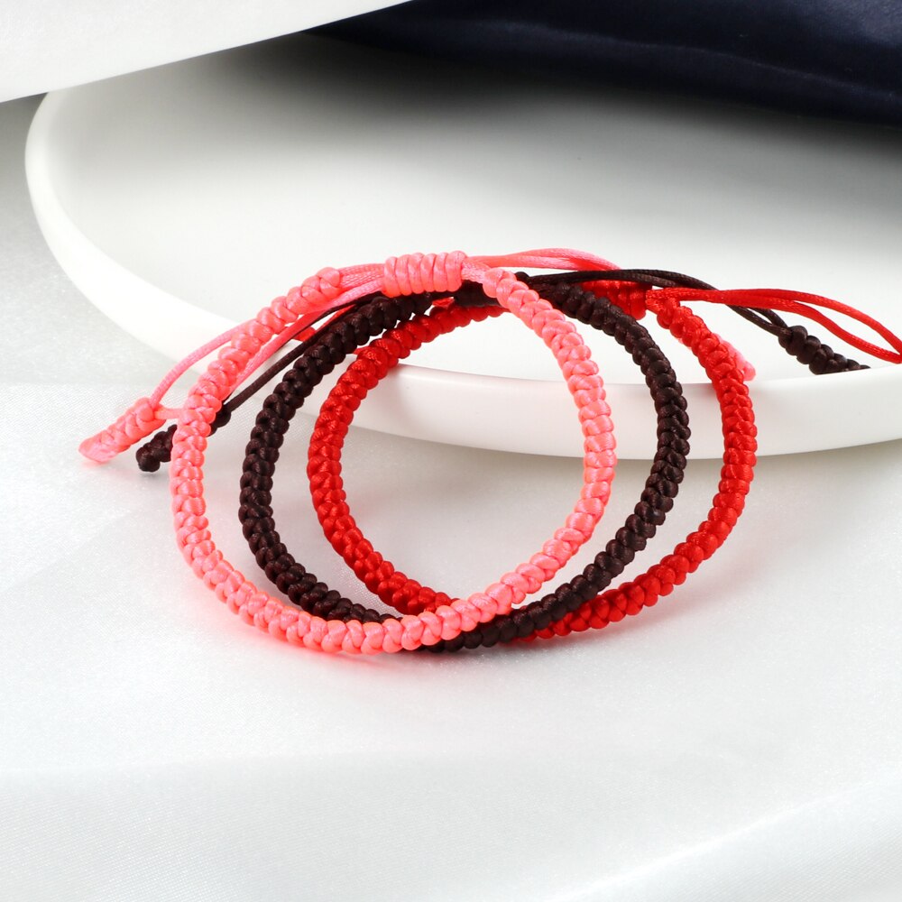 19 Colors String Braided Bracelet Men Women Handmade Tibetan Bracelets Bangles Lucky Rope Thread Prayer Jewelry Friendship