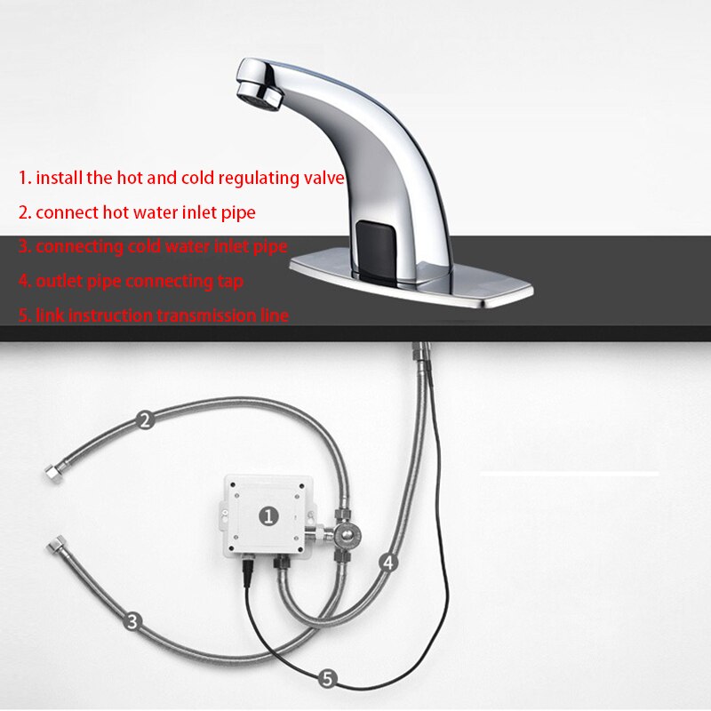 Sensor vandhane dækmontering smart touch håndfri induktiv vandhaner køkkenvask vandhane vandhane automatisk infrarød