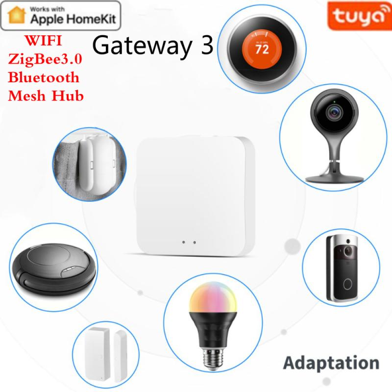Multimode Smart Home Gateway ZigBee WIFI Bluetooth Mesh Hub Work With Mijia APP Apple Homekit Intelligent Home Hub Smart Home