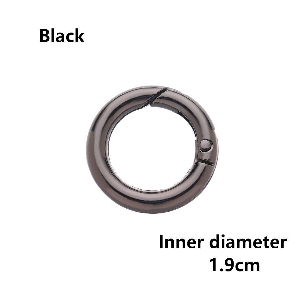 2 Stuks Riem Gesp Clips Trigger Bagage Leathercraft Spring Gate Sluiting O Ring Hond Sleutelhanger Karabijnhaak Tas Accessoires: 1.9cm-black