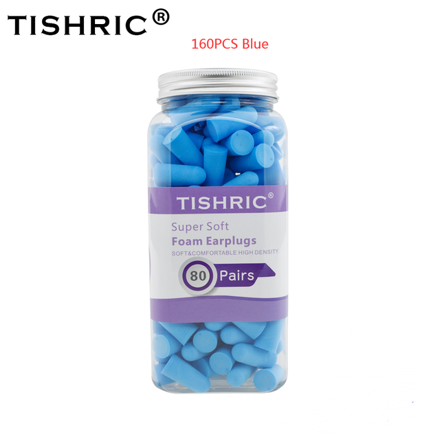 Bouchons d&#39;oreille anti-bruit, protection pour dormir et nager, 120 db, 10/60/160 pièces: 160PCS Blue