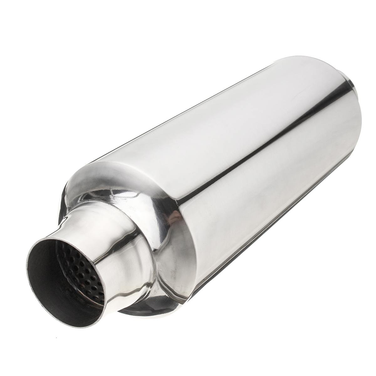 Universale auto di Scarico Del Silenziatore Del Tubo Risonatore 51 millimetri di Ingresso/Uscita di Scarico Punta Del Tubo in Acciaio Inox