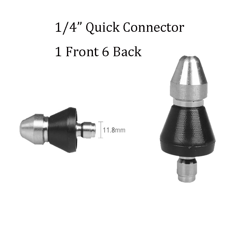 Hogedrukreiniger Riool Afvoer Reinigingssproeier Rvs Afvoer Schoner Nozzle Rioolbuis Cleaner Spray Nozzle