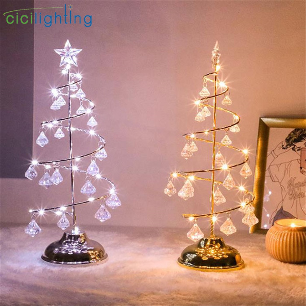 Goud Zilver Led Kerst String Licht, Slaapkamer Kerst Decoratie Tafellamp, warm Wit Koud Wit Bureau Decor Nachtlampje