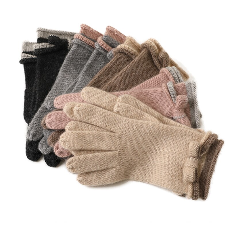 Farver vinter varme strikede handsker hånd handsker skærm touch handsker