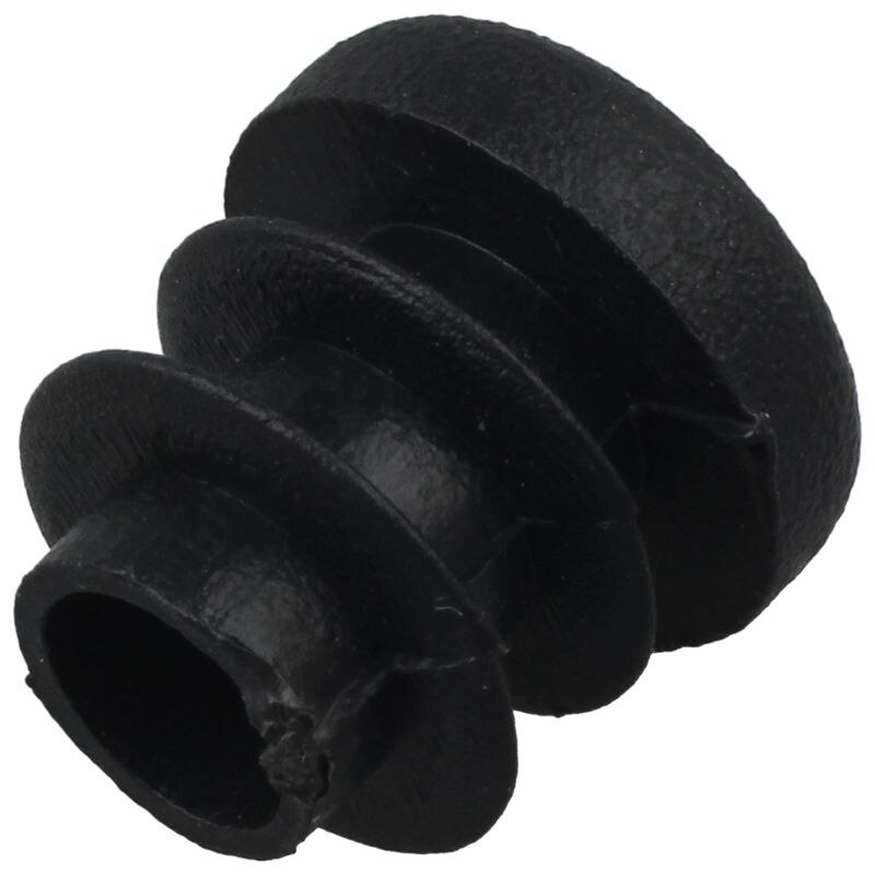 Black Plastic 14mm Diameter Blanking End Caps Round Tube Insert 10 Pcs