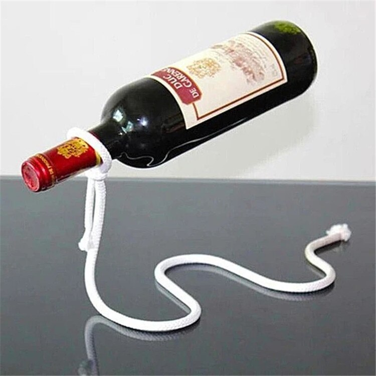 Porte-bouteille de vin magique avec corde et chaîne, personnalité créative, simple, européen, décoration de vinothèque: Rope