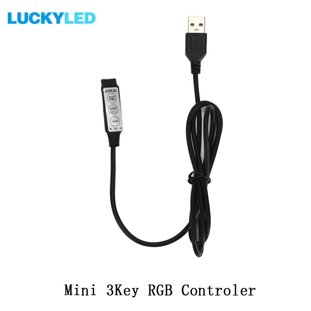 Luckyled Led Rgb Controller Wifi Controller DC5V-24V 3key/24Key Ir Afstandsbediening Led Strip Licht Met Slimme Leven Dimbare Magic thuis: 3 Key RGB-USB