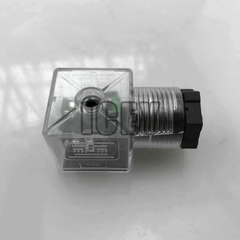 5 stk/parti hydraulisk magnetventilplugg elektromagnet koblingsboks linje-kontaktplugg til ventil magnetspoler kontakt