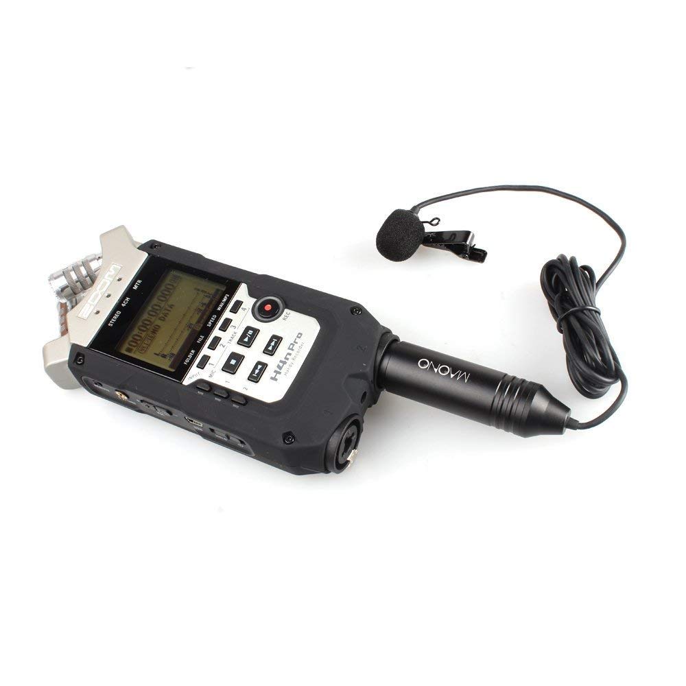 MAONO Lapel Microphone XLR Mic Clip on Lavalier Microphone Omnidirectional Conderser Microphone for DSLR Camcorders