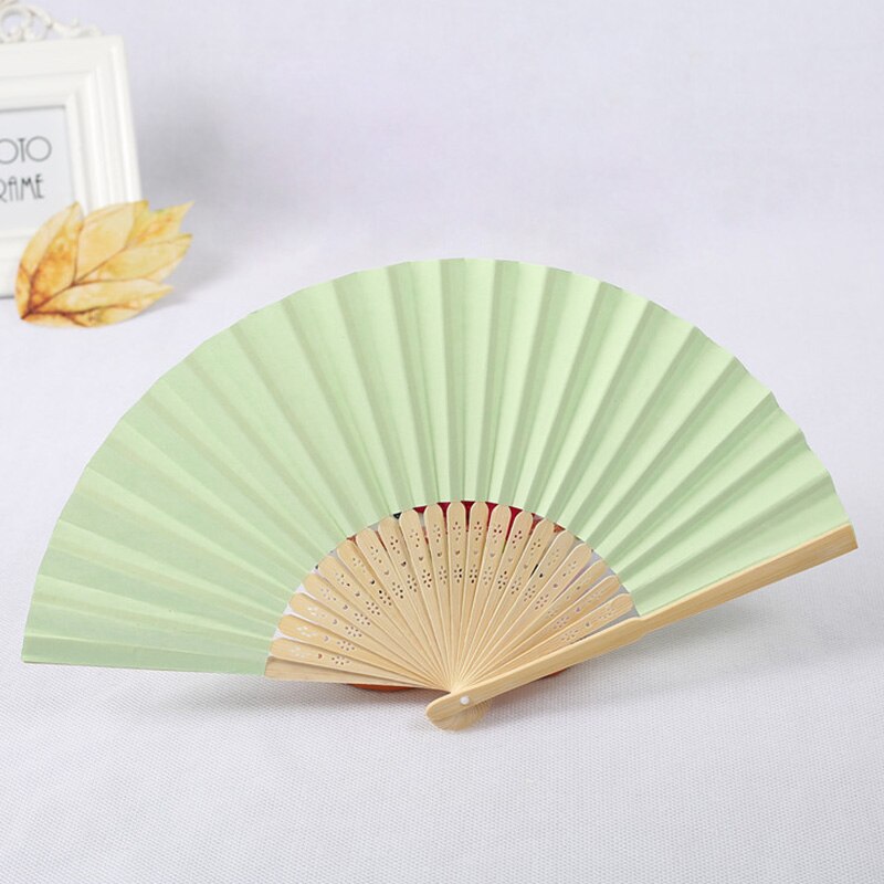 Blank Paper Bamboo Folding Fan DIY Calligraphy Painting Drawing Fan Artist Tool Christmas Birthday Party Give For Friend: 13