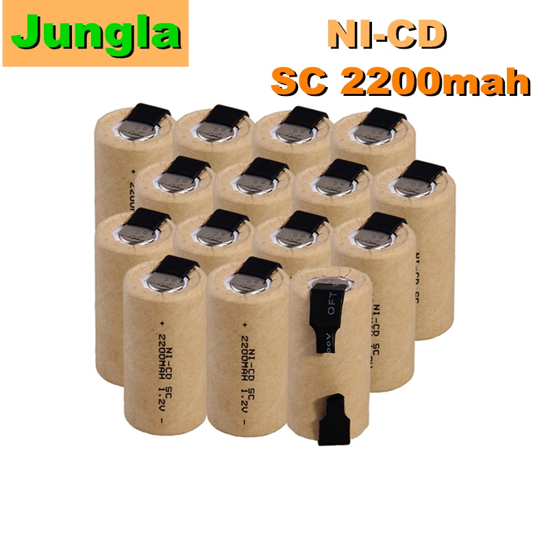 Lowest price 2-20 piece SC battery 1.2v batteries rechargeable 2200mAh nicd battery power tools akkumulator
