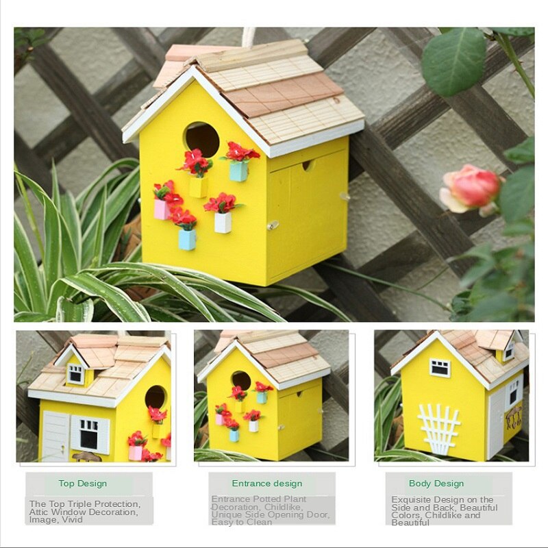 Sunshine Beach Bird House Courtyard Outdoor Bird Nest Bird Feeder Garden Decoration Landscape