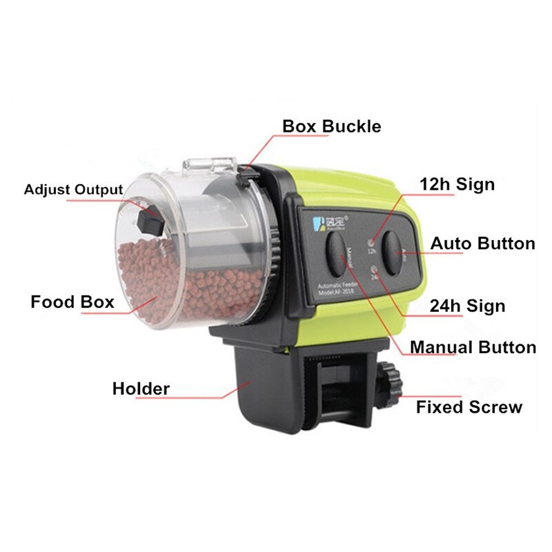 Digital LCD Automatic Aquarium Fish Feeder Fish Tank Timing Food Feeding Device Automatic Feeder For Fish Shrimp Turtle