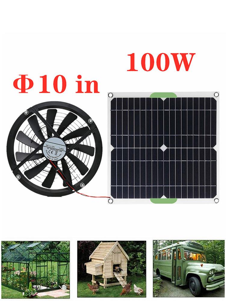 12V Silicon Solar Exhaust Fan Extractor Fan For Room Ventilation Silent Fan