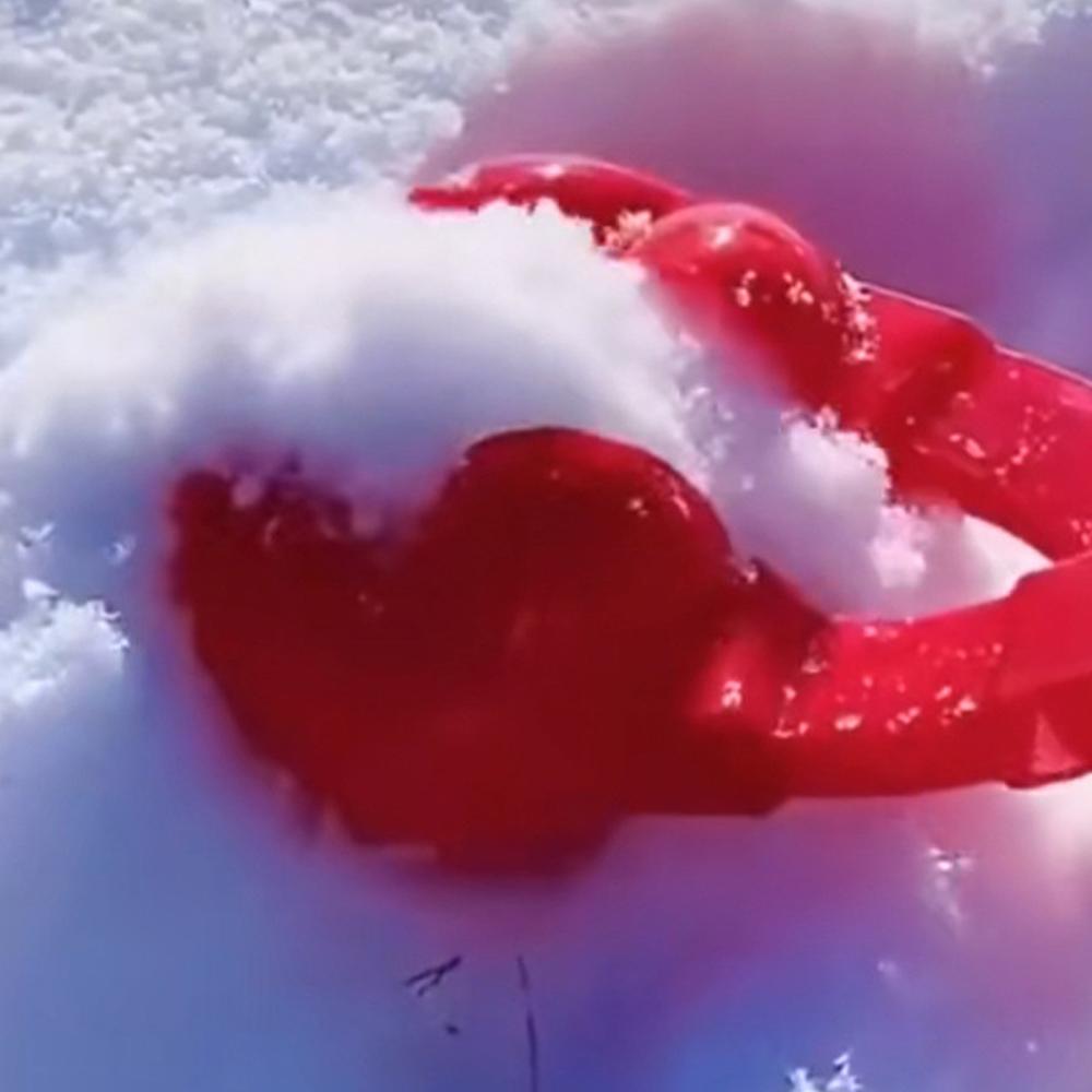 Liefde Hart Sneeuwbal Maker Tool Winter Spelen Sneeuw Speelgoed Voor Kids Volwassenen Outdoor Sneeuw Bal Gevechten-Fortnite Sneeuwbal dropshiper