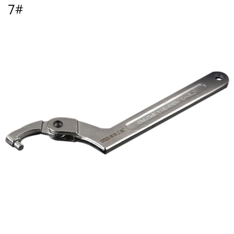 Chroom vanadium verstelbare haaksleutel sleutel ronde vierkante kop handgereedschap moeren