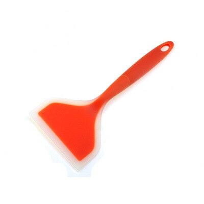 Silicone Non-stick Wide Spatula for Turning Meat Pancakes Omelette and Tamagoyaki: orange