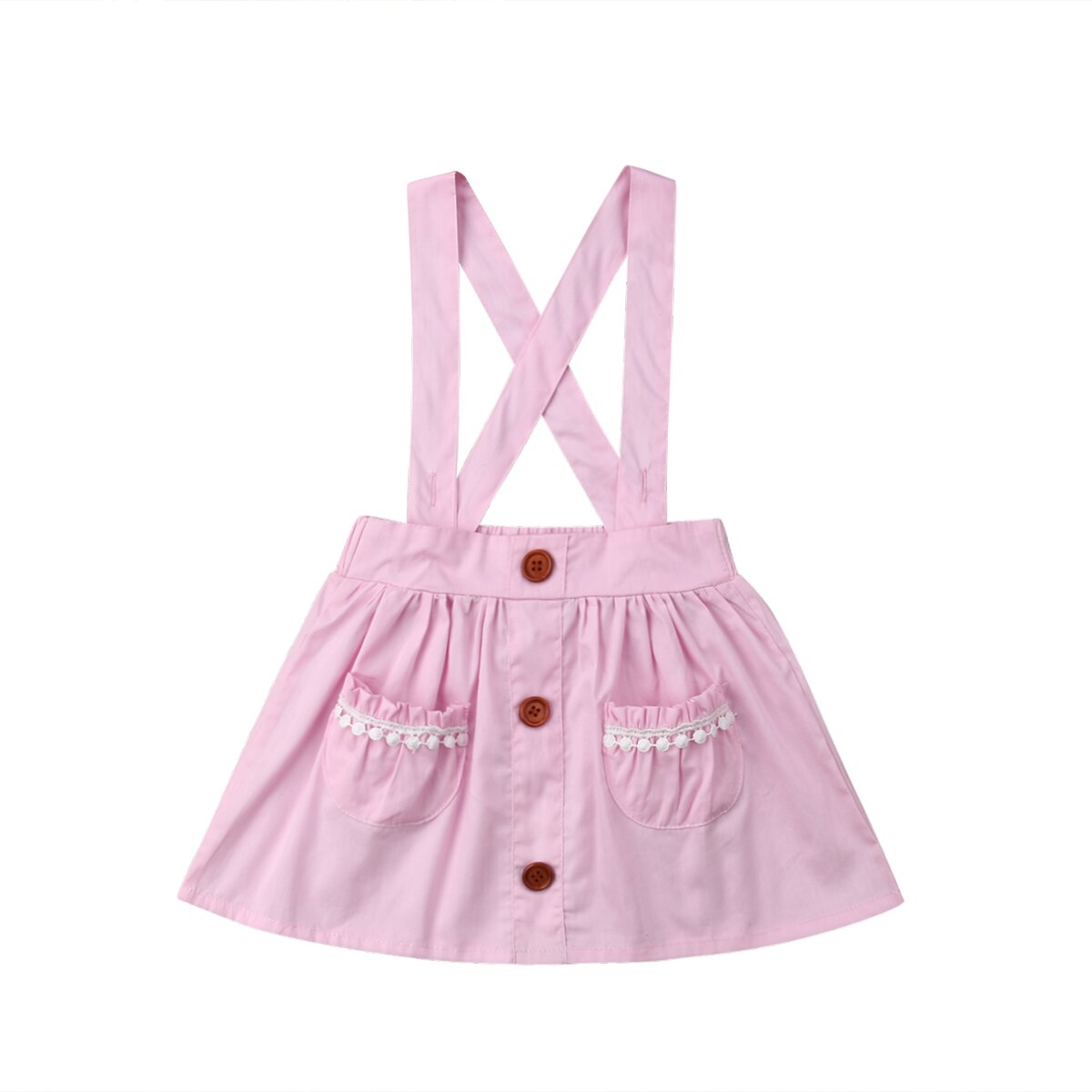 Falda Pudcoco para niña 6M-3Y AU, falda para bebé, Chico, niña, ropa De niña pequeña, falda ajustable con correa: Rosa / 12 meses