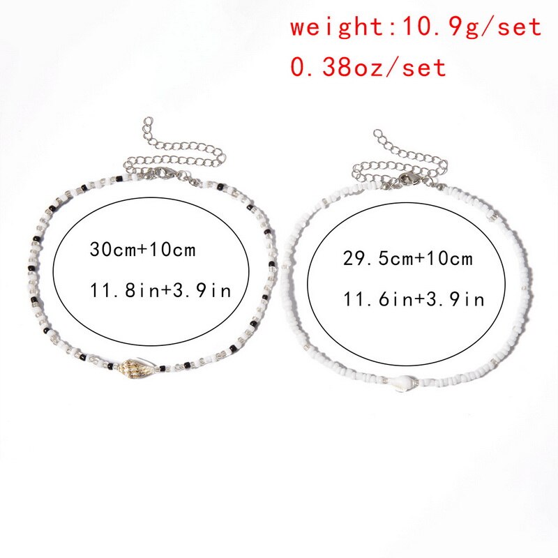 klasyczny temperament akrylowe koraliki ślimak morze muszla choker naszyjnik kobiety dwuwarstwowe geometryczne szyi naszyjnik choker biżuteria