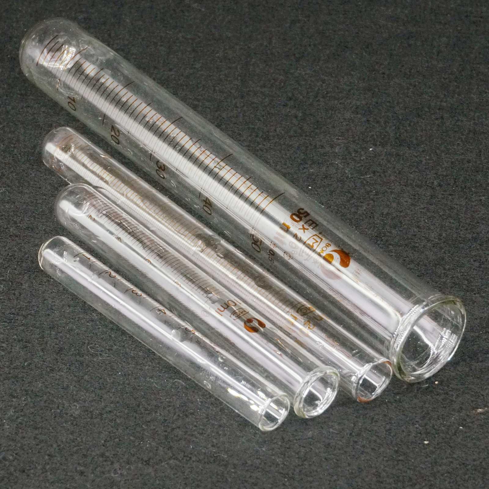 Lot5 2/5/10/15/20/25/50/100 Ml Lab Glas Test buis Ronde Bodem Met Schaal Lijn