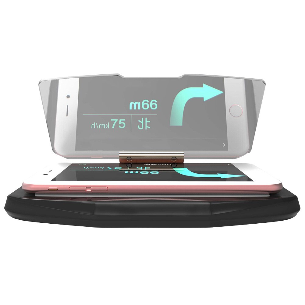 Glass HUD Holder GPS Projector Universal Dashboard Mount Adjustable Head Up Display Car Stand Folding Phone Navigation Support