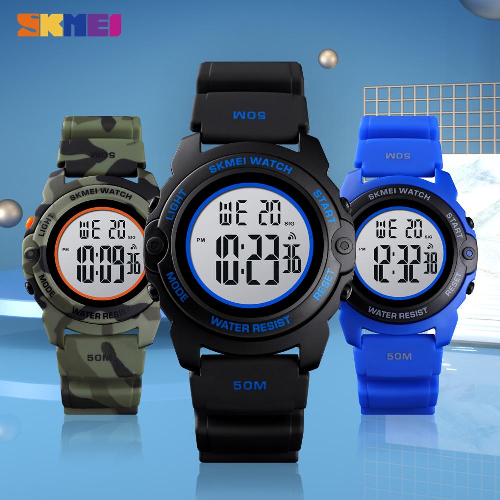 SKMEI Digitale Jungen freundlicher Uhren Zeit Chrono freundlicher Uhr Wasserdicht Camo Sport Stunde Uhr Junge Teenager Armbanduhren