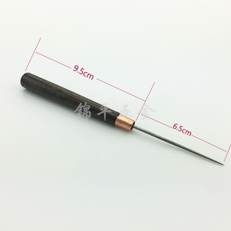 Poinçon à manche en bois, 3 pièces, bricolage de tente en cuir, poinçon de couture, outil de réparation de trous, aiguille à main, artisanat du cuir: 3
