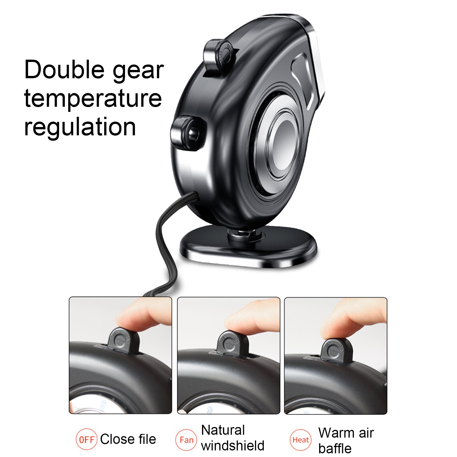 12V 150W Car Dashboard Type Windscreen Fan Heater Demister Warm Cold Dual Use Snow Defrost Fogger Low Noise For car Truck Lorry