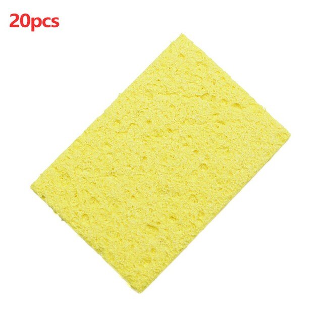 50PCS Soldering Iron Sponge Cleaning Pad Flux Remove Solder Residue Cleaner Wipe Excess Solder: 20PCS