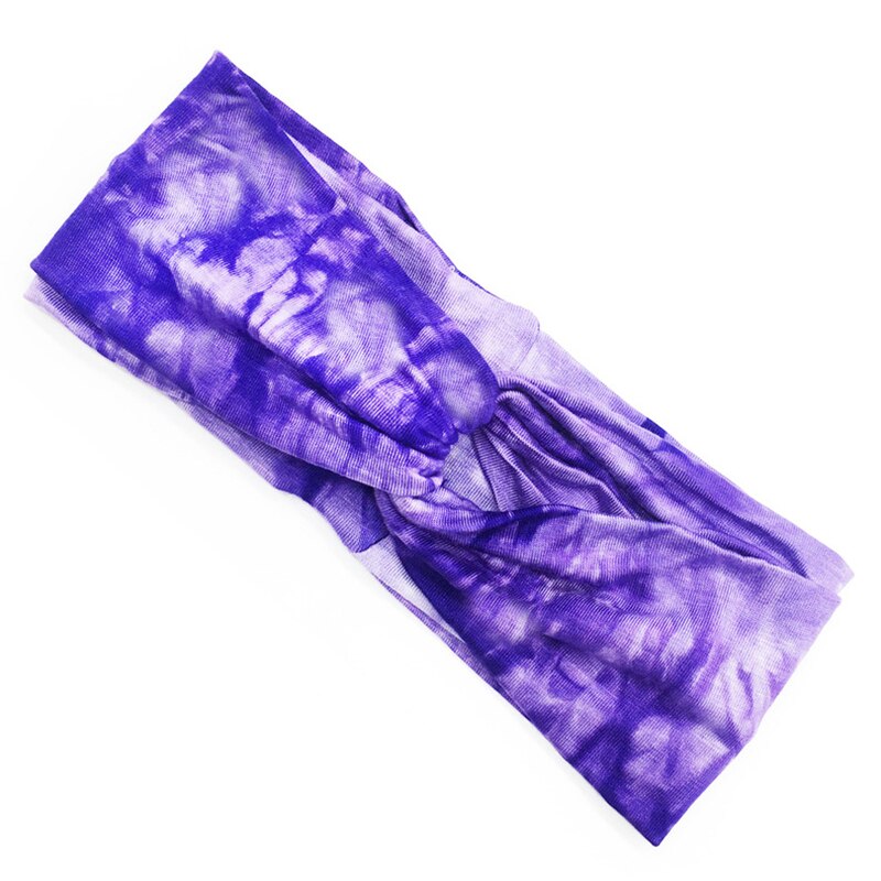 3 stücke Frauen Stirnband Boho Floal Stil Quer Knoten Kopf Wrap Haar Band Gedruckt Muster Schweißband Zubehör: purple