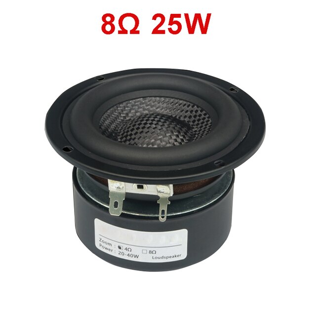 3 pulgadas altavoz Subwoofer 4Ohm 8Ohm Supergraves altavoz 25W Woofer de baja frecuencia de fibra de vidrio tejida cuenca altavoz Subwoofer de coche: 8Ohm-Circular