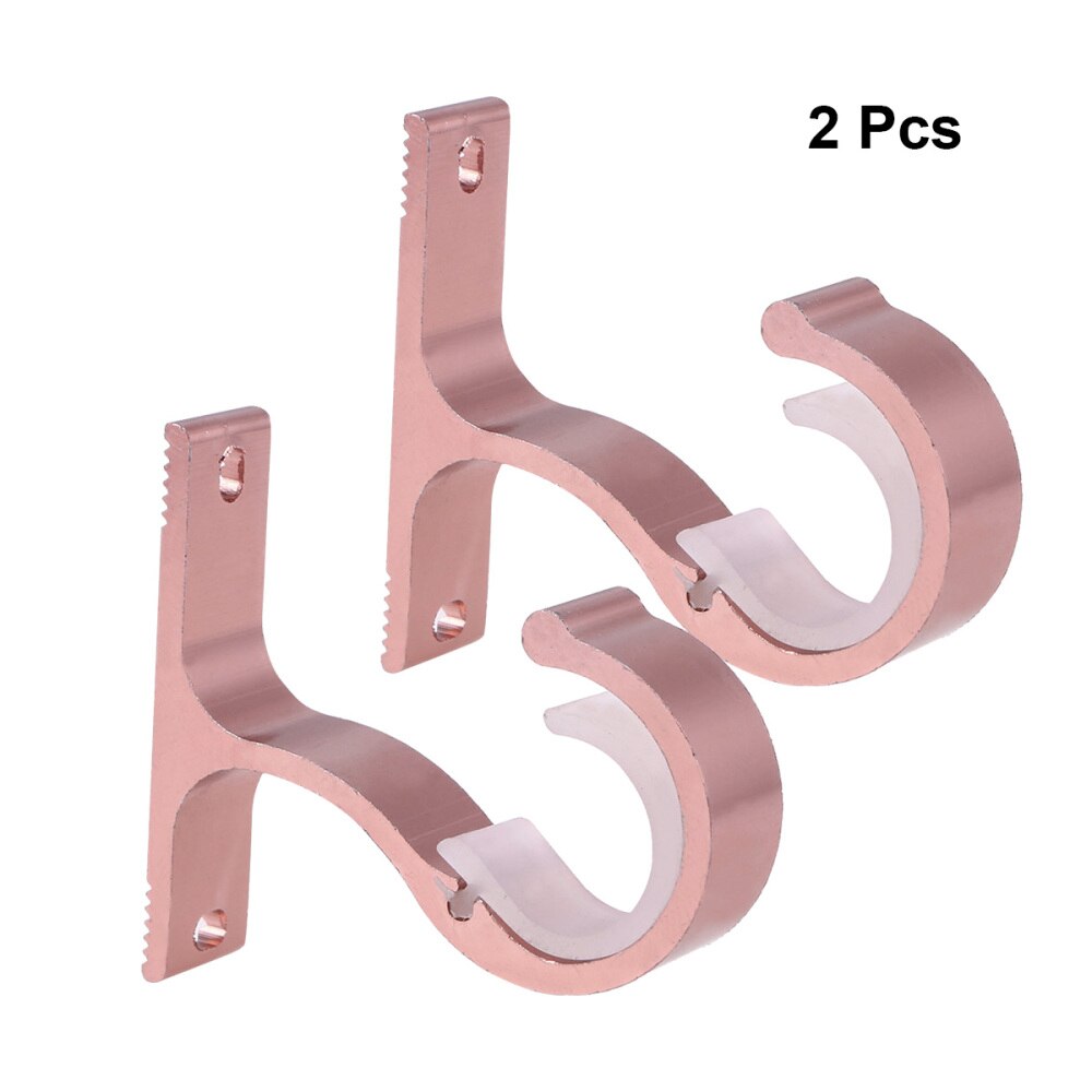 2PCS Curtain Rail Bracket Durable Curtain Bracket Hooks Double Curtain Rod Bracket for Bedroom Home