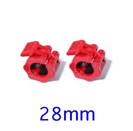 25mm 30mm 1 par et par vektstenger lås kjeve vektløfting krager hurtigutløser nylon låseklemmer muskeltrening bar låsekjeve: 28mm røde