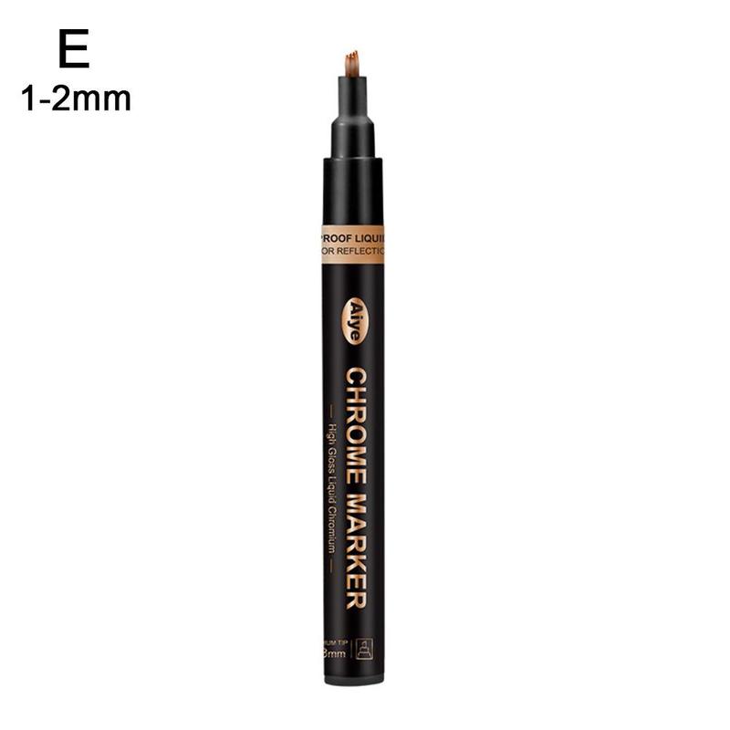 DIY Spiegel Marker Farbe Stift Flüssige Chrom beenden metallisch Kunsthandwerk Stift Zubehör Spiegel Reflektierende Stift Kunst Liefert Für Q6W0: 1-2mm Kupfer