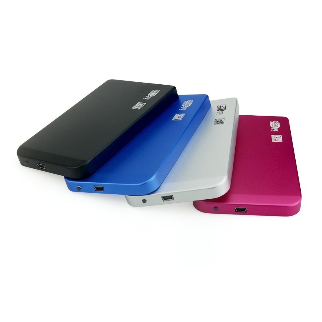 HDD-Gehäuse aus Aluminiumlegierung, 2,5 Zoll Festplatte, SATA auf Mini-USB 2.0-SSD-Gehäuse, 480 Mbit/s, tragbare externe SSD-Box
