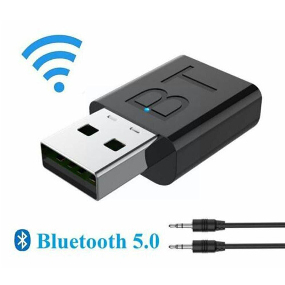 Usb Wireless Bluetooth 5.0 Receiver Adapter Music Speakers 3.5mm Aux Car Stereo Audio Adapter For Tv Headphone W6a4