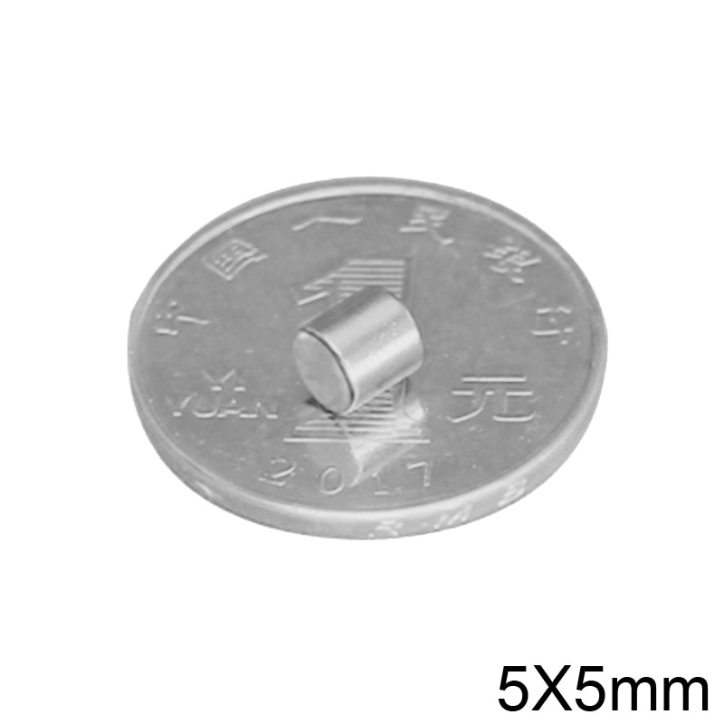20 ~ 500Pcs 5X5 Mm Sterke Neodymium Magneet 5 Mm X 5 Mm Krachtige Disc Magneten 5X5 Mm Permanente Kleine Ronde Magneet Sheet 5*5 Mm