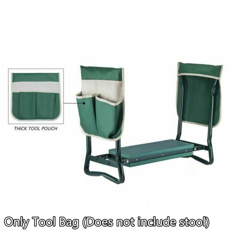 Bolsa de herramientas de jardín, bolsa de depósito de herramientas de jardín, bolsa de herramientas portátil para taburete de rodilla, herramientas de jardinería, bolsa de almacenamiento