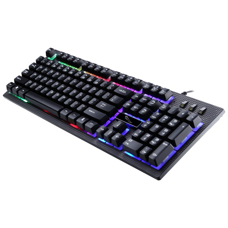 Illuminated keyboard mouse gaming set rainbow wired PC Gamer Suspension Mechanical Laptop Backlit glowing mouse white keyboard