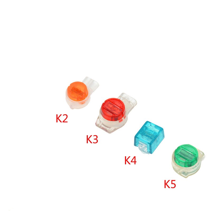 50 Pcs Rj45 Connector Crimp Connection Terminals K2/K3/K4/K5 Connector Waterproof Wiring Ethernet Cable Telephone Cord Term: K2