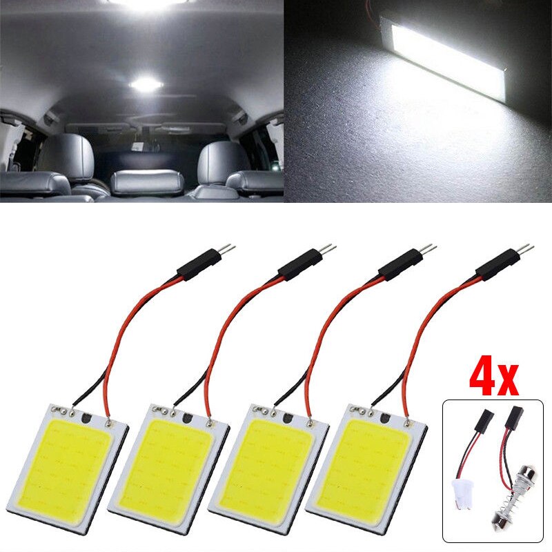 Lamp Auto Binnenverlichting Super Witte Roest-Weerstand Dc 12V Universele Stopcontacten Festoen Accessoires 24 Smd Cob T10 4W Dome