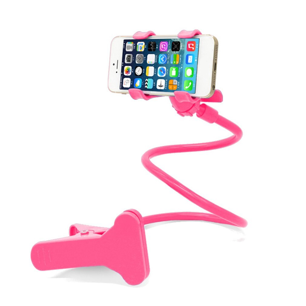 Must Have in Summer !Mobile Phone Holder Ultra Long Coated Polyurethane Multi-Purpose Arm Easy Assembly Rotation Bedside: pink