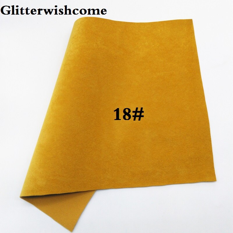 Glitterwishcome 21X29CM A4 Size Vinyl Voor Bows Pu Fluwelen Leer Fabirc Faux Lederen Lakens Voor Bows, GM118A: 18
