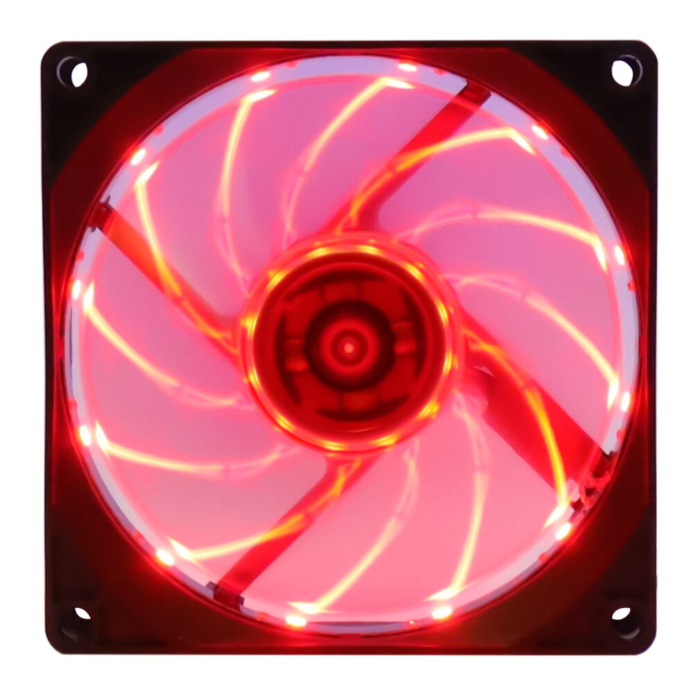 Wovibo 90mm Fan 92mm Pwm 4PIN Computer Case Ventilador Fans Silent 12V 9cm For Chassis Cpu Cooler Cooling Radiator: Red / 5 Pcs